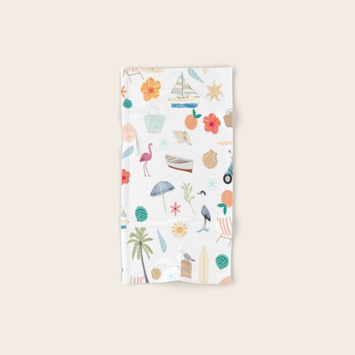 Fun beach pattern Bath Towel Gallery Image 1