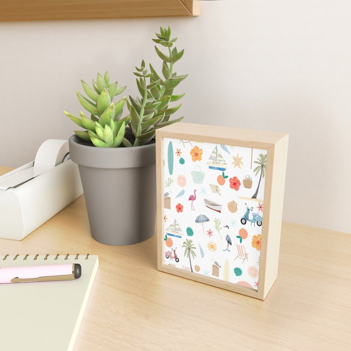 Fun beach pattern Mini Art Print Gallery Image 2