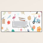 Fun beach pattern Desk Mat Gallery Image 1
