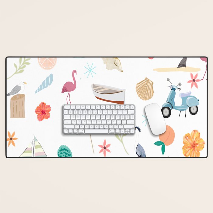 Fun beach pattern Desk Mat Gallery Image 1