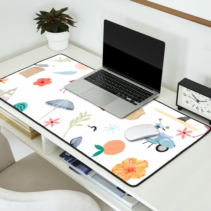 Fun beach pattern Desk Mat Gallery Image 2