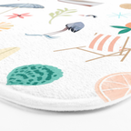 Fun beach pattern Bath Mat Gallery Image 3