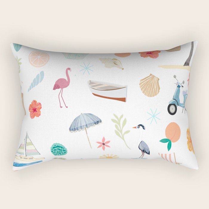 Fun beach pattern Rectangular Pillow Gallery Image 2