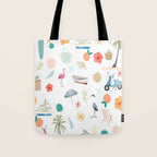Fun beach pattern Tote Bag Gallery Image 1
