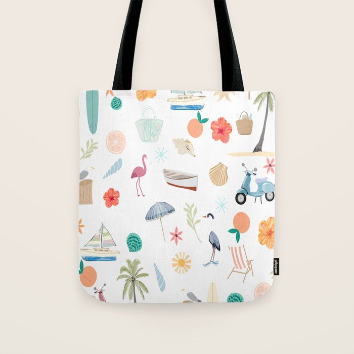Fun beach pattern Tote Bag Gallery Image 1