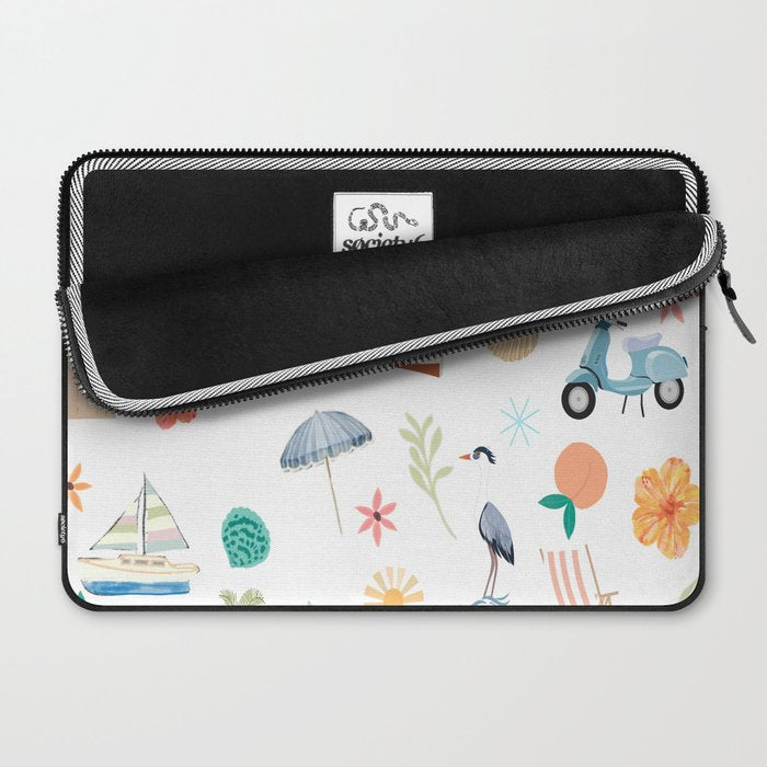 Fun beach pattern Laptop Sleeve Gallery Image 2