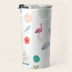 Fun beach pattern Travel Mug Gallery Image 3