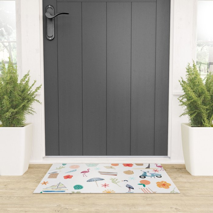 Fun beach pattern Welcome Mat Gallery Image 3