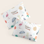 Fun beach pattern Pillow Sham Gallery Image 3