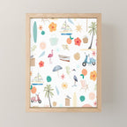 Fun beach pattern Mini Art Print Gallery Image 1