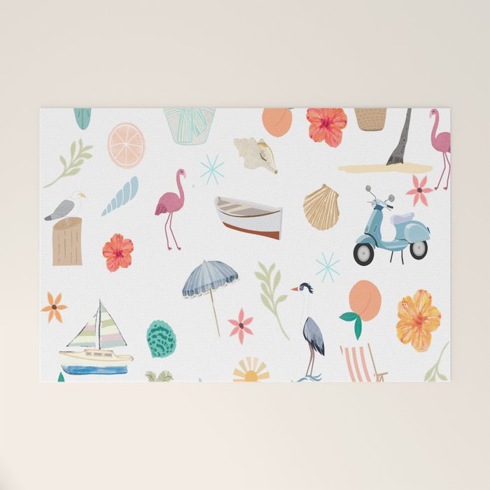 Fun beach pattern Welcome Mat Gallery Image 1