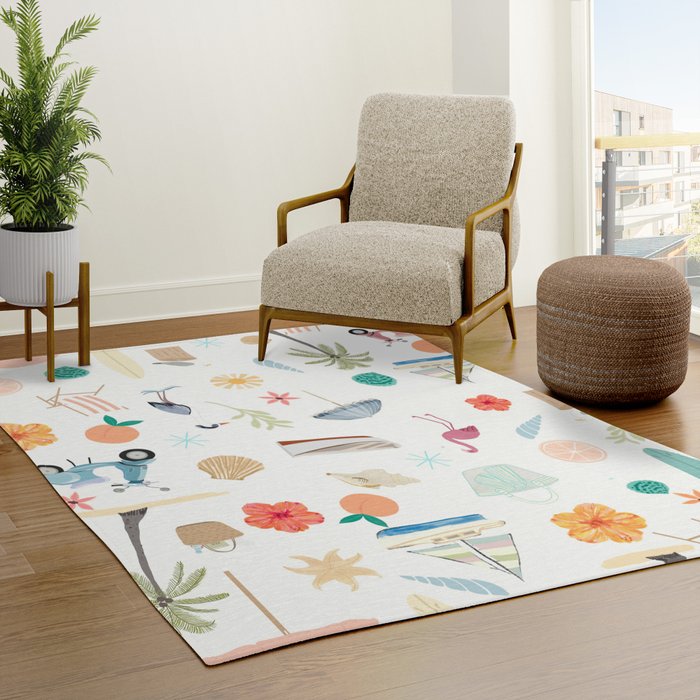 Fun beach pattern Rug Gallery Image 3