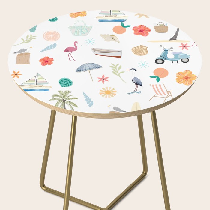 Fun beach pattern Side Table Gallery Image 2