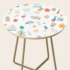 Fun beach pattern Side Table Gallery Image 2