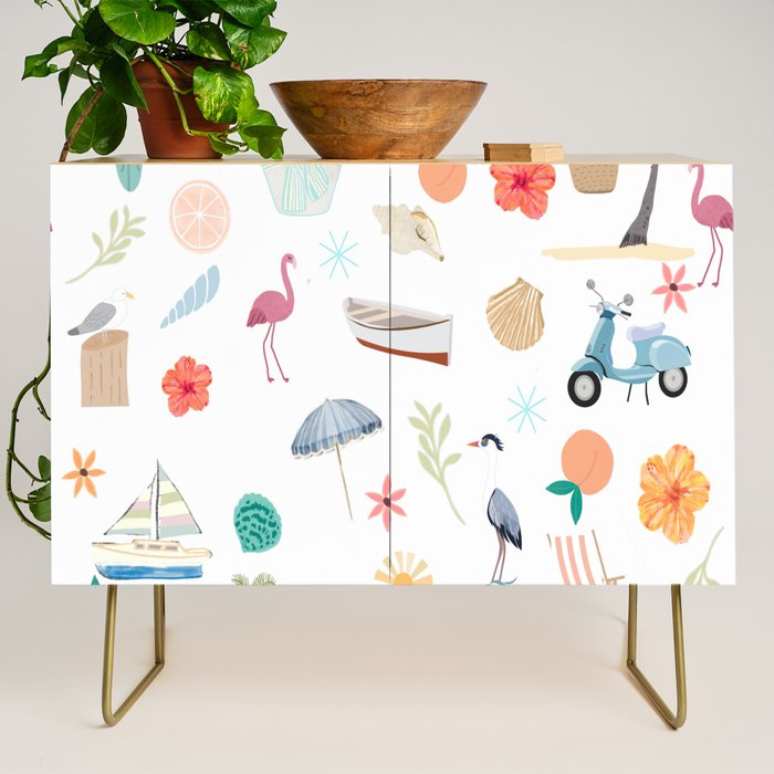 Fun beach pattern Credenza Gallery Image 1
