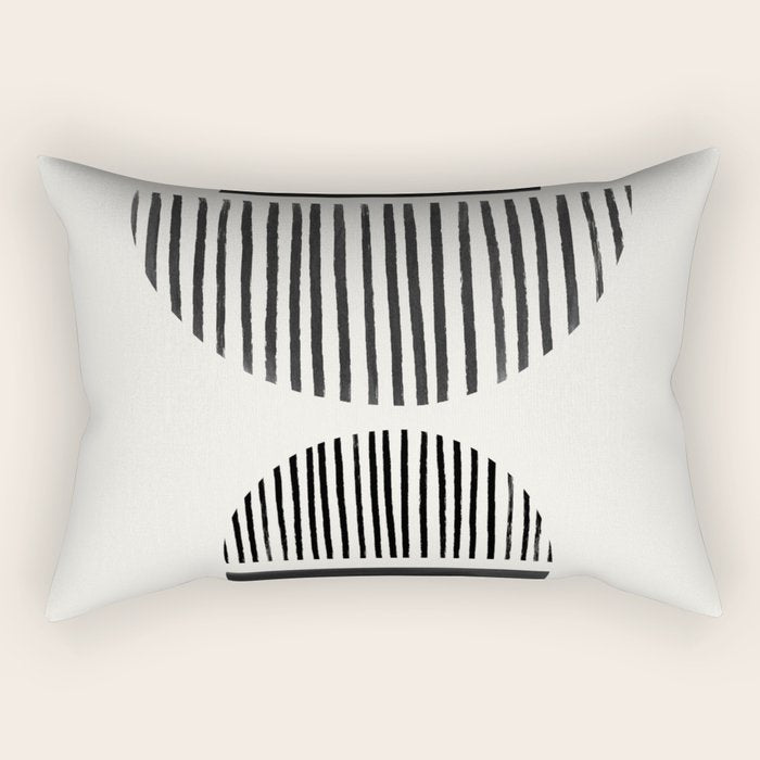 Balancing Stripes NO.1 | Black Rectangular Pillow Gallery Image 2