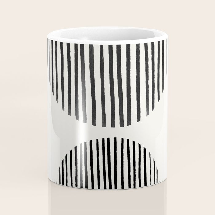 Balancing Stripes NO.1 | Black Coffee Mug Gallery Image 4