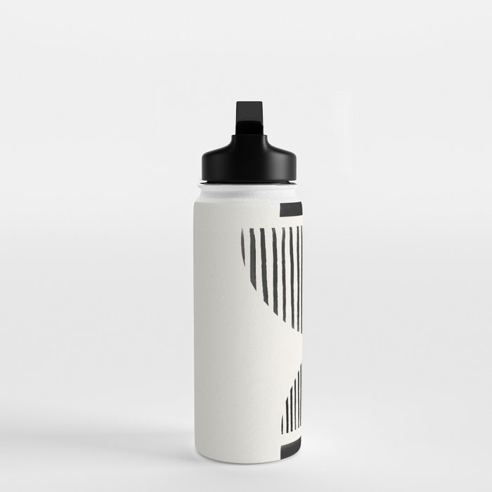 Balancing Stripes NO.1 | Black Water Bottle Gallery Image 3