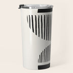 Balancing Stripes NO.1 | Black Travel Mug Gallery Image 3