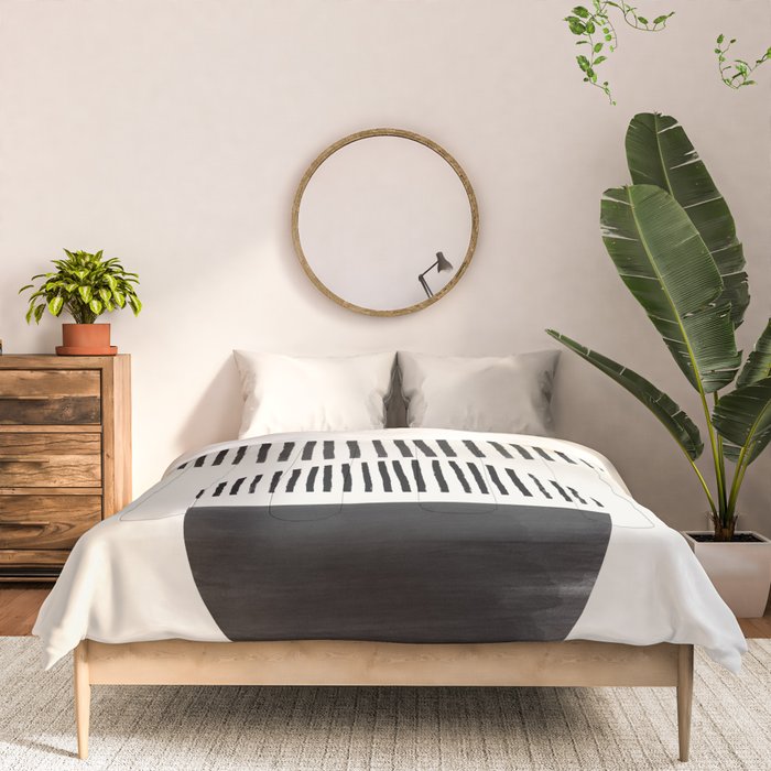 Balancing Stripes NO.1 | Black Comforter Gallery Image 3