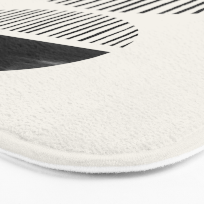 Balancing Stripes NO.1 | Black Bath Mat Gallery Image 3