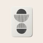 Balancing Stripes NO.1 | Black Bath Mat Gallery Image 1