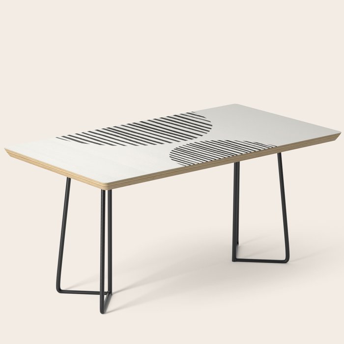 Balancing Stripes NO.1 | Black Coffee Table Gallery Image 1