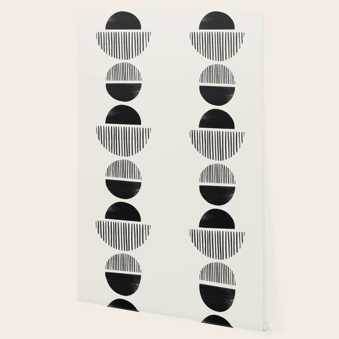 Balancing Stripes NO.1 | Black Wallpaper Gallery Image 2