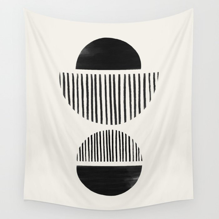 Balancing Stripes NO.1 | Black Wall Tapestry Gallery Image 4