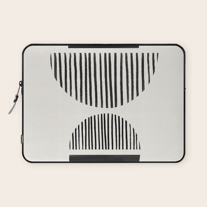 Balancing Stripes NO.1 | Black Laptop Sleeve Gallery Image 1
