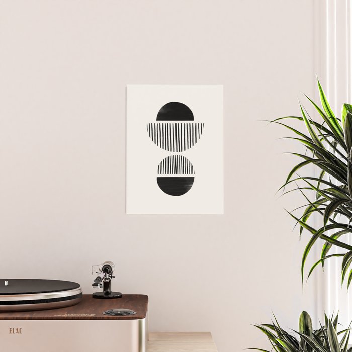 Balancing Stripes NO.1 | Black Poster Gallery Image 2