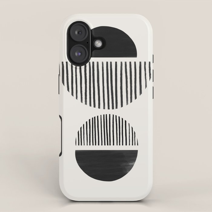Balancing Stripes NO.1 | Black iPhone Case Gallery Image 1