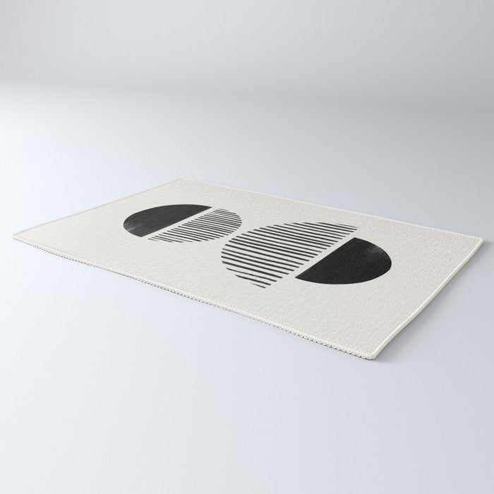 Balancing Stripes NO.1 | Black Rug Gallery Image 3