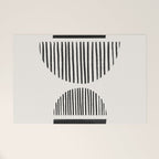 Balancing Stripes NO.1 | Black Welcome Mat Gallery Image 1
