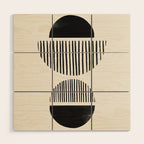 Balancing Stripes NO.1 | Black Wood Wall Art Gallery Image 1