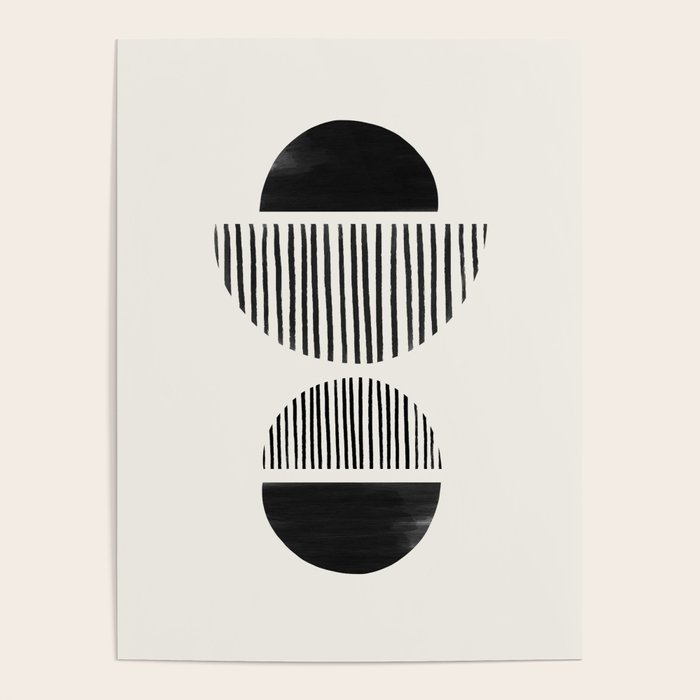 Balancing Stripes NO.1 | Black Poster Gallery Image 4
