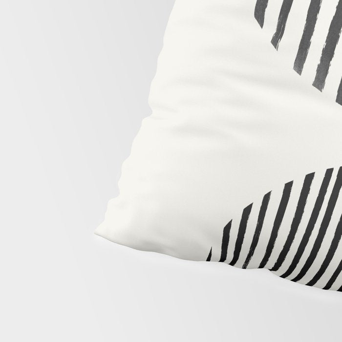 Balancing Stripes NO.1 | Black Pillow Sham Gallery Image 4