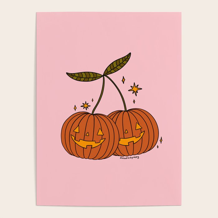 Pumpkin Cherries Poster Gallery Image 1