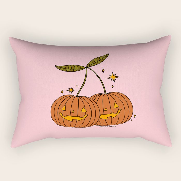 Pumpkin Cherries Rectangular Pillow Gallery Image 1