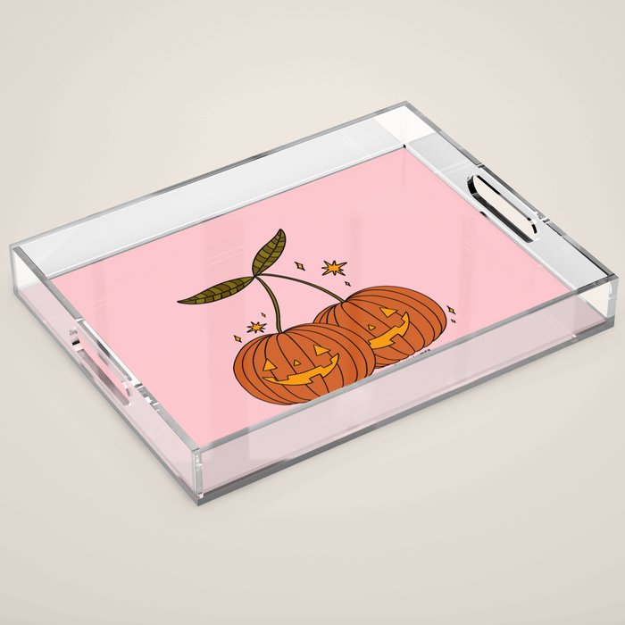 Pumpkin Cherries Acrylic Tray Gallery Image 1
