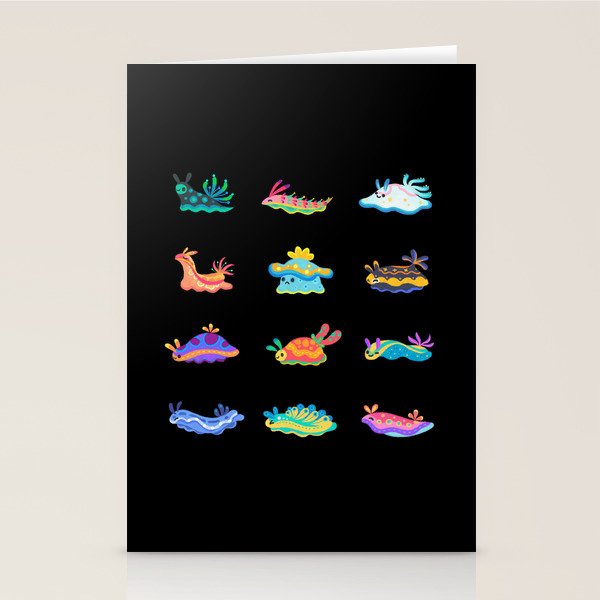 Sea slug - black Stationery Card Gallery Image 1