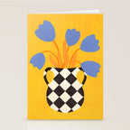 Tulips and vase of squares and diamonds Stationery Card Gallery Image 2