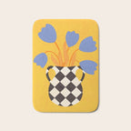 Tulips and vase of squares and diamonds Bath Mat Gallery Image 1