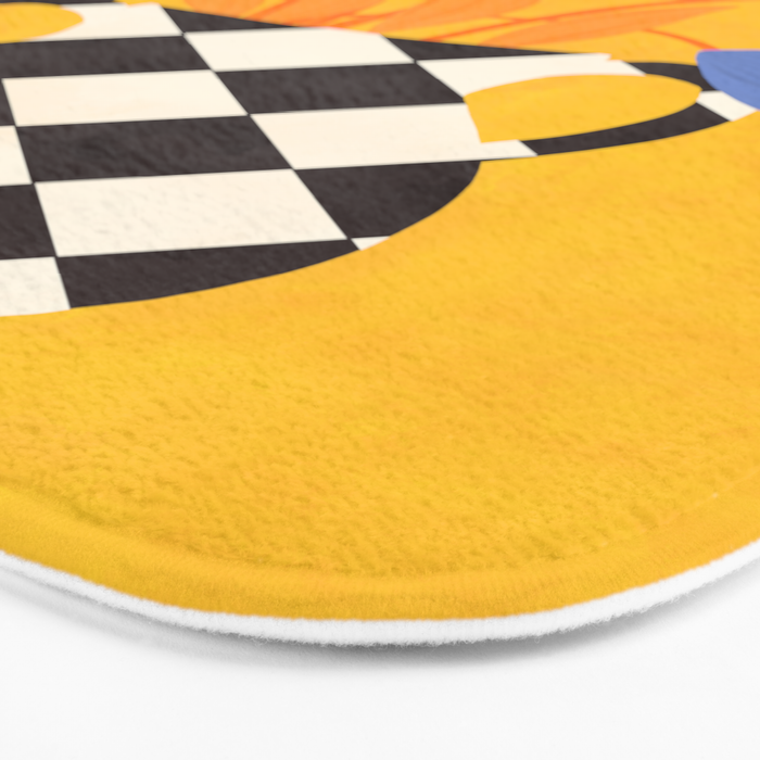 Tulips and vase of squares and diamonds Bath Mat Gallery Image 3
