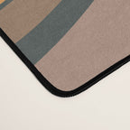 Modern Retro Liquid Swirl Abstract Slate Blue Orange Brown Taupe Desk Mat Gallery Image 4