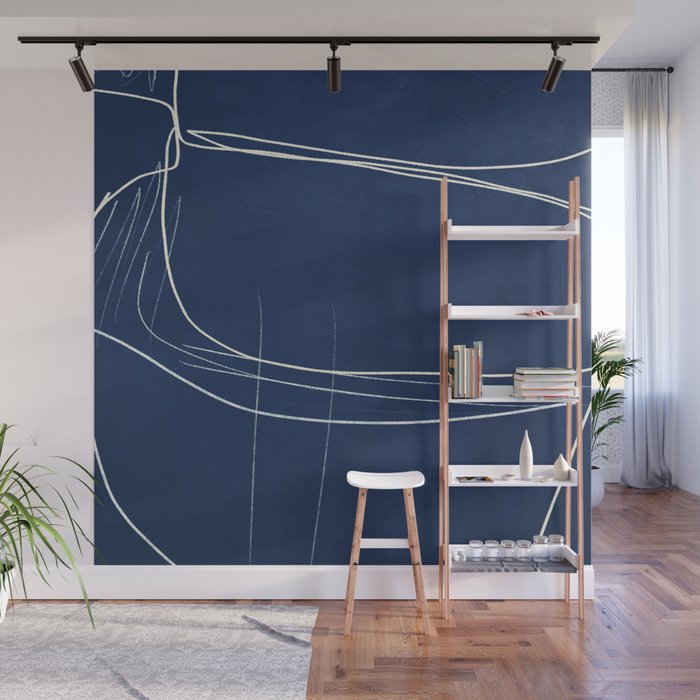 Minimal Abstract Line Art 15 Wall Mural Gallery Image 1