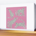 Pink Leopard Wall Mural Gallery Image 2