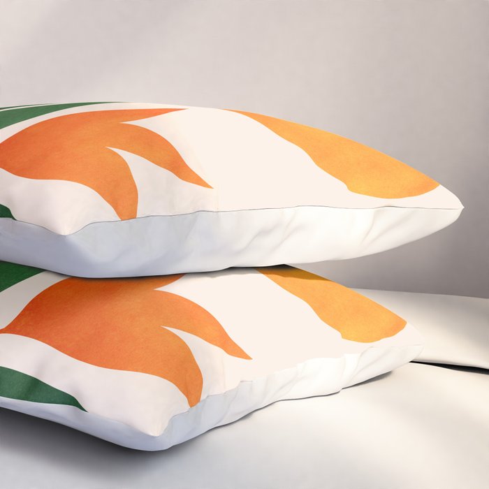 Tropical Forest Sunset / Mid Century Abstract Shapes Pillow Sham Gallery Image 3