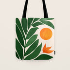 Tropical Forest Sunset / Mid Century Abstract Shapes Tote Bag Gallery Image 1