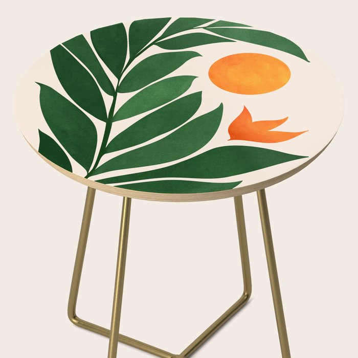 Tropical Forest Sunset / Mid Century Abstract Shapes Side Table Gallery Image 2